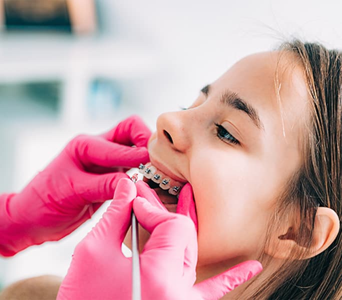 Kid with braces