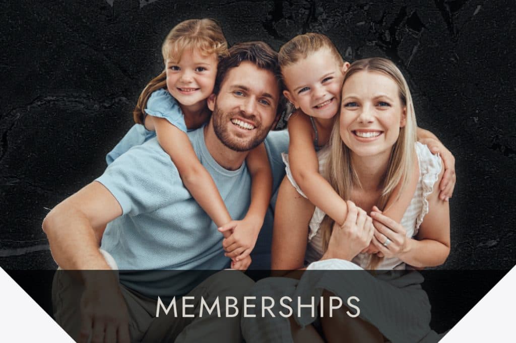 A happy, smiling family with healthy teeth