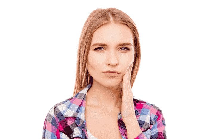 Woman with toothache