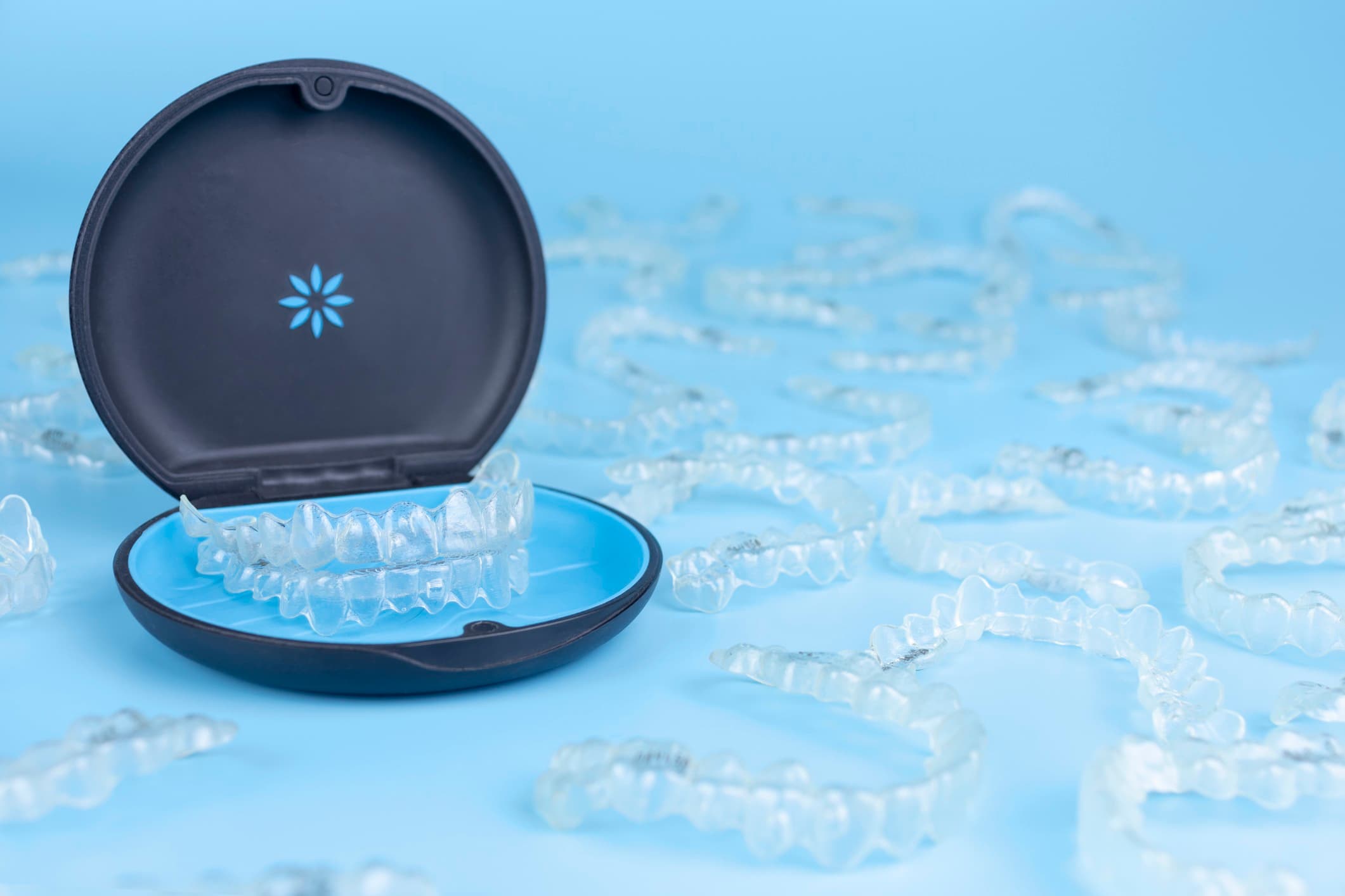 Happy patient with straight teeth