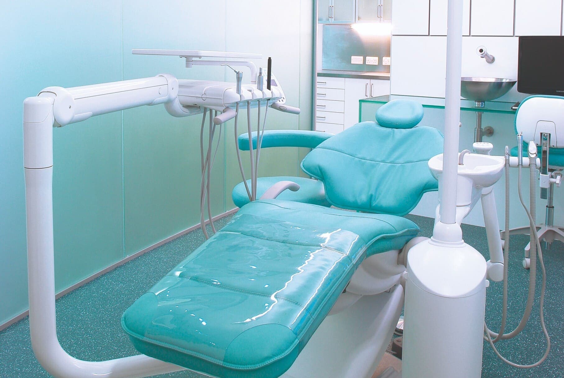 A patient dental chair in Pure Chelmsford's dental practice.