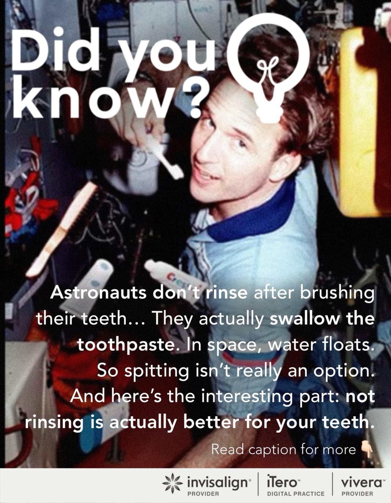 Most people rinse straight after brushing… but that might not be doing your teeth any favours. Toothpaste contains fluoride, which helps strengthen enamel and protect against decay. When you rinse straight away, you wash a lot of that protection off. That’s why we often recommend: Spit, don’t rinse No need to go full astronaut and swallow it 😅 but letting the fluoride sit on your teeth for a bit longer can make a real difference. If you’re not sure about your brushing technique, our hygienists are always happy to show you. #edinburghgumsandteeth #oralhealth #dentaltips #hygienist #didyouknow