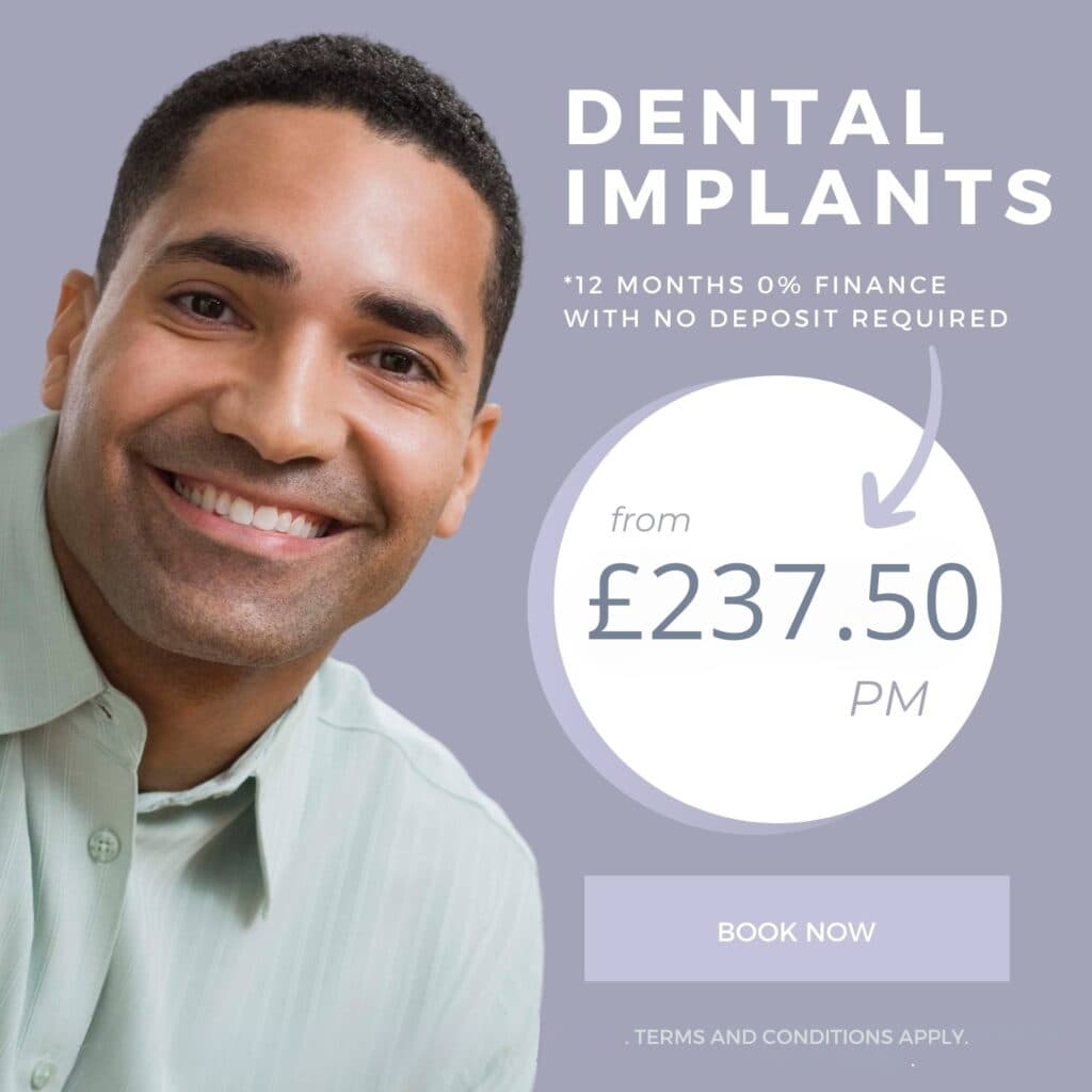 Dental Implants fees: 12 months 0% financing with no deposit required
